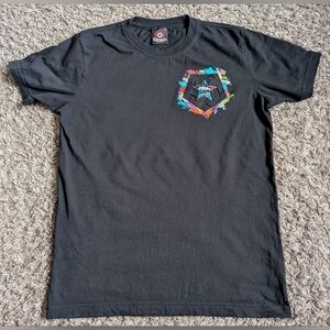 Tribal Gear Black Graffiti Star Corner Logo Cotton Shirt Men's L